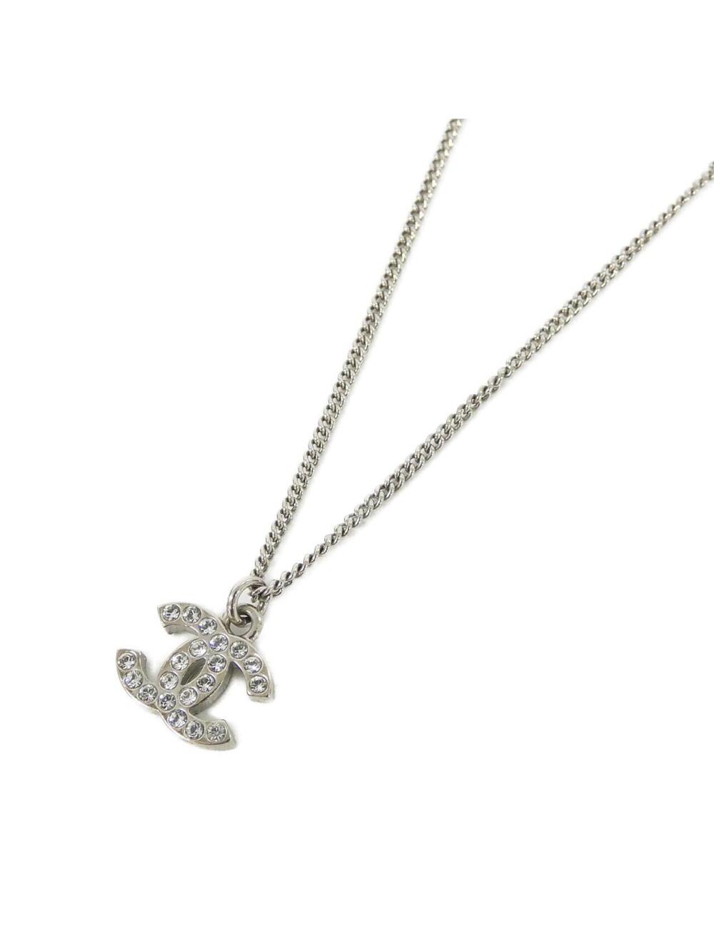 Chanel Pendant Necklace Metal Silver #371480C12B